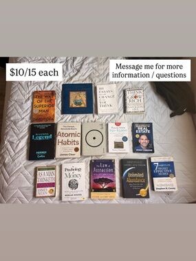 Selling Individually 15 Personal Development & Finance Books - Mixed Colors